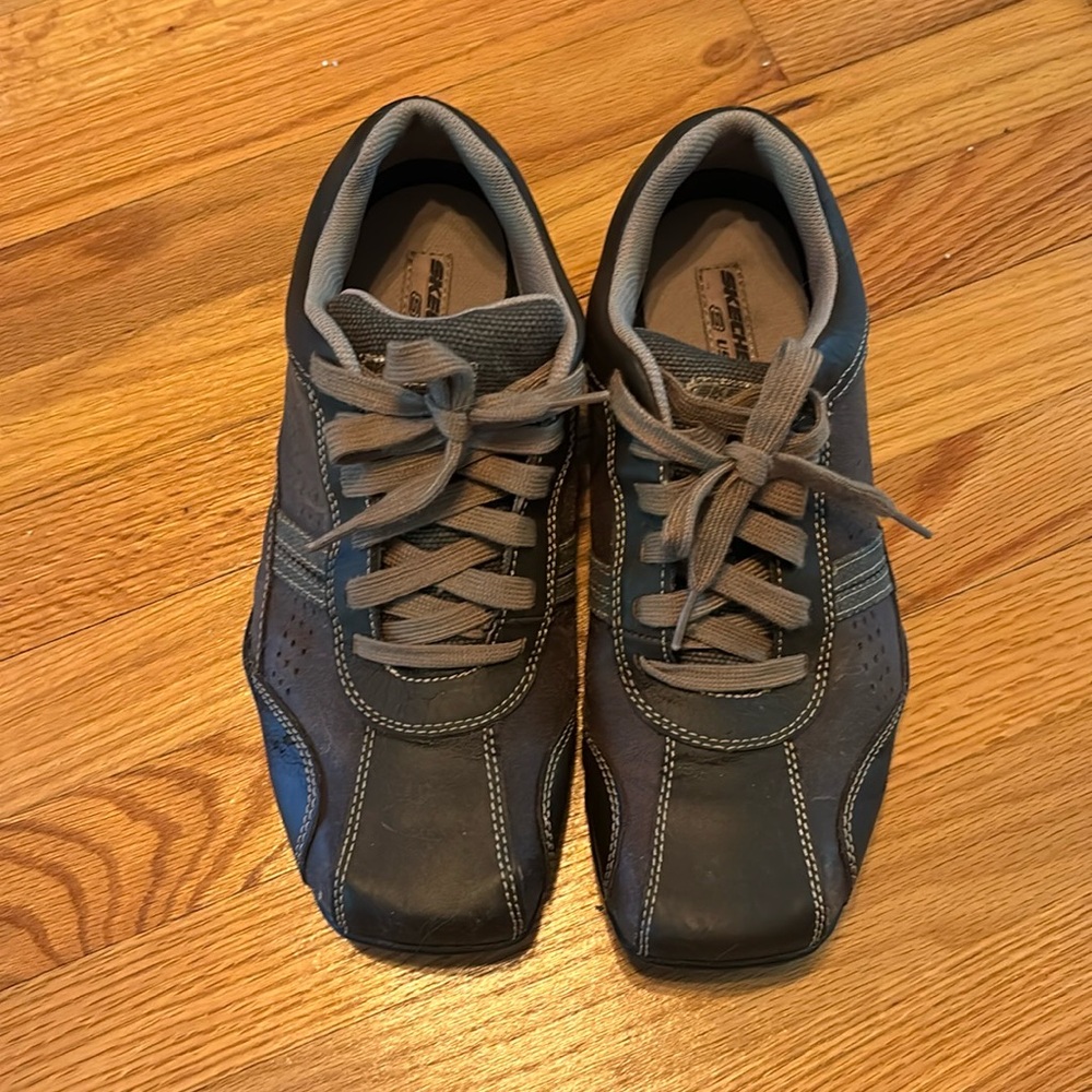 Skechers Men's Relaxed Fit-Oxford Sneaker Brown Size 10.5